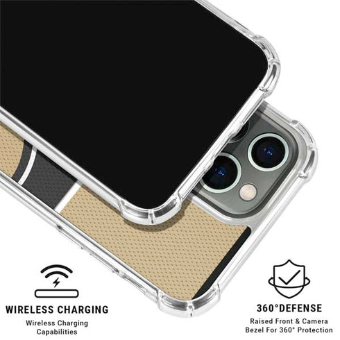 NFL New Orleans Saints Zone Block iPhone 16 Pro Clear Case